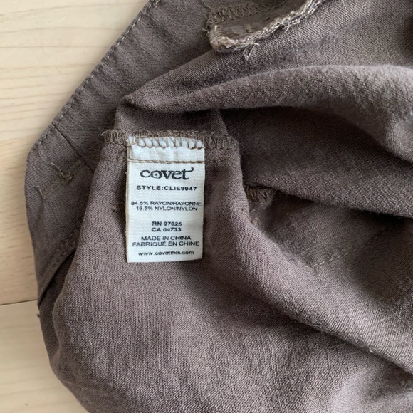 COVET - High-waisted Light Trousers - Picture 13 of 13